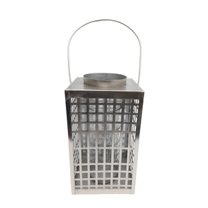 Linterna de vela de acero y Metal de nuevo diseño, acabado plateado para decoración de iluminación de hogar y jardín, linterna hecha a mano a granel - Product Image 1