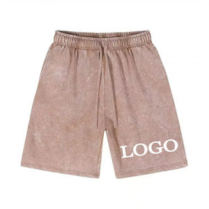 DIY Custom Your Logo Men's Casual Vintage Wash <b>Shorts</b> Cotton Loose Pants Mens Summer <b>Y2k</b> Men & Women Street Hip Hop Style China - Product Image 4