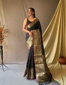 BEAU SAREES AVEC BORDURE TISSANT JACQUARD - Product Image 5