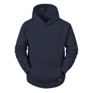 Sudadera con capucha recortada de algodón 100% pesado con estampado personalizado logotipo personalizado sudadera polar de felpa francesa para Hombre Sudaderas con capucha cuadradas de gran tamaño - Product Image 1