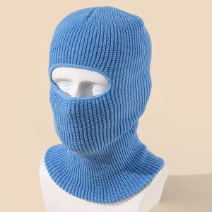 Vente en gros personnalisable 1 trou tricoté masque de ski intégral pour hommes cagoule unisexe avec impression de logo personnalisé respirant élégant! - Product Image 1