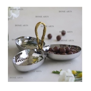 Trending Design Brass Wedding Nuts <b>Serving</b> <b>Bowls</b> Superior Quality Customized Shape Nuts Server For Kitchen Use - Product Image 3