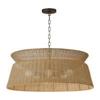 Rotin fait à la main Bronze foncé suspendu plafonnier luminaire décor à la maison abat-jour suspension pour chevet salon Restaurant