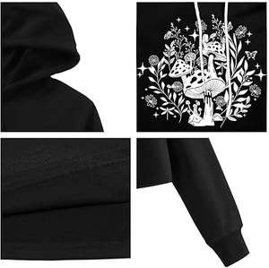 Nouveauté, vente en gros, haut de gamme, haut court pour femme, matière polaire, haut court à capuche pour femme, prix bas - Product Image 3