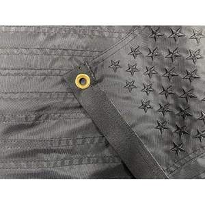 Lot de 2 drapeaux américains noirs 12x18, entièrement noirs, étoiles brodées 1x1,5, drapeau de bateau robuste, bandes en nylon durables cousues - Product Image 3