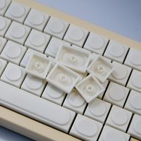 White Jade Building Block Keycaps Retro Simple PBT Keycap Low Profile Keycaps 115 Keys for Mx Switch Mechanical Keyboard