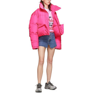 Veste matelassée oversize pour femme avec logo personnalisé, nouvelle collection d'hiver, rembourrage gonflé, veste courte avec fermeture éclair, service OEM - Product Image 6