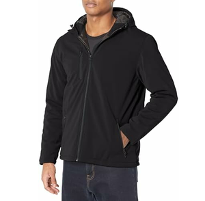 Chaqueta Softshell informal personalizada para hombre para acampar al aire libre transpirable térmica impermeable en estilo sólido cierre de cremallera para primavera - Product Image 1