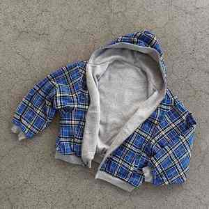 Sweat à capuche baggy réversible à fermeture éclair, tissu double face 100% coton écologique 3D, style streetwear QUICKSHOW, couleur contrastée - Product Image 1