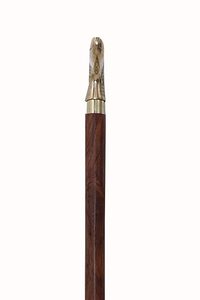 Canne Derby pliable de qualité supérieure pour hommes et femmes, en bois de rose brun, avec poignée en laiton en forme de tête de chien, embout en caoutchouc, pour la randonnée et les activités de plein air - Product Image 5