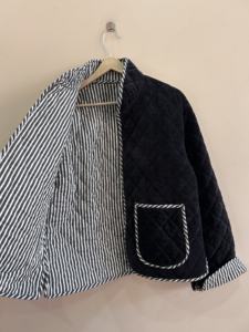 <b>Women</b> <b>Velvet</b> Quilted <b>Jacket</b> Cotton Winter Reversible <b>Jacket</b> - Product Image 5