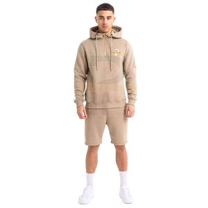 Ensemble de vêtements de sport pour homme personnalisable 2025, respirant, en molleton 100% coton, sweat-shirt à capuche et short à manches courtes pour l'hiver - Product Image 1