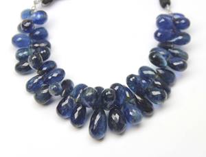 ลูกปัด kyanite เหลี่ยมเพชรพลอยสีฟ้า5นิ้วทำด้วยมือขนาด8มม. และ6มม. จี้หินธรรมชาติ - Product Image 3