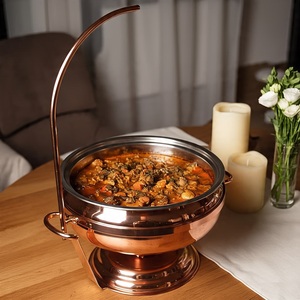Équipement de cuisine commerciale en cuivre de style luxe pour le service de nourriture de buffet de mariage et les fournitures d'hôtel de restaurant - Product Image 2