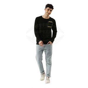 Men Winter Loose Nonwoven Fleece Solid Sweatshirt Soft Touch Fabric Breathable Eco-Friendly Customizable <b>Travel</b> Streetwear - Product Image 6