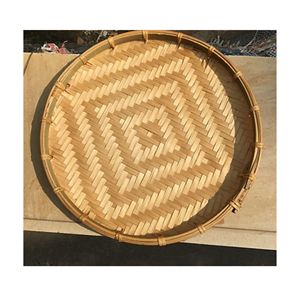 Cesta de Bambú Natural de Vietnam, Bandeja de Secado al Sol con Red, Ideal para Decoración - Product Image 1