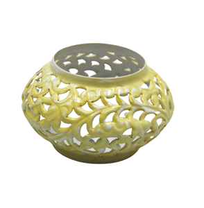 Pot de bougie votive de revêtement de poudre de pierre grise votive ronde de fer pour la décoration de table à la maison faite à la main adaptée aux besoins du client - Product Image 3