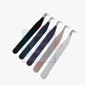 Pinzas profesionales de pestañas de acero inoxidable de alta calidad para maquillaje de belleza y extensión de pestañas - Product Image 2