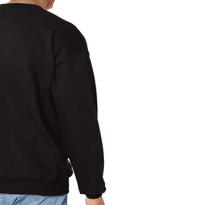 <b>Sweatshirt</b> Custom Blank <b>Plain</b> Thick Gym Heavyweight Pullover <b>Black</b> Regular Fit Polyester/Cotton Fleece Winter Digital Thermal - Product Image 3