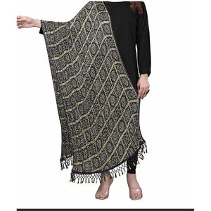 Châle-écharpe en coton et soie imprimé Chinon Bandhani pour femme, design ethnique élégant pour filles, respirant, dessiné à la main pour le printemps - Product Image 1