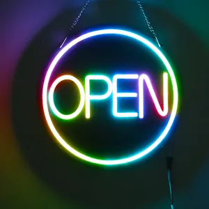 Colors Neon Custom Indoor Use Many Colors Letter Open circle Neon Sign for Store Shop Use