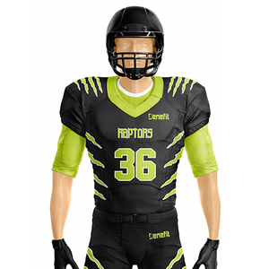 Ensemble d'uniformes de football américain à manches courtes respirant de grande taille imprimé par transfert de chaleur - Product Image 4