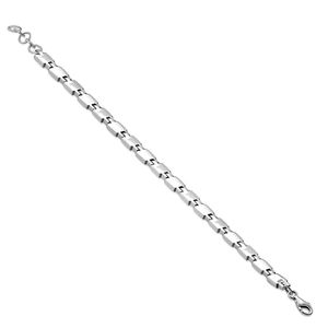 Bracelet en argent avec des maillons carrés fins en nacre, élégants bracelets en perles - Product Image 3