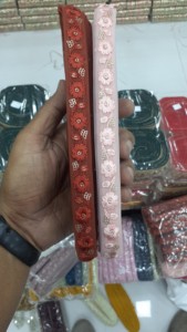 Custom Made Floral Embroidered in <b>Purple</b>,red & Dark pink Colour , Ethnic Designs for Various Purposes in Different Sizes - Product Image 4