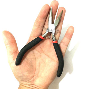Hair <b>Extension</b> Pliers Straight Mouth Black Handle High Carbon Steel for Micro Ring <b>Beads</b> Feather <b>Extensions</b> - Product Image 3