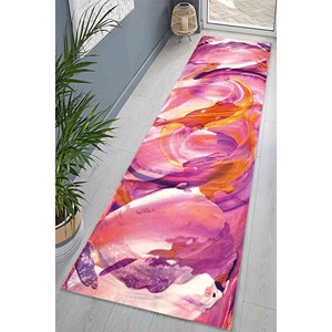 Abstract Pink Chenille <b>Rug</b>: Modern Art, Non-Slip, Washable,Nonwoven <b>Thin</b> <b>Rug</b> - Product Image 5