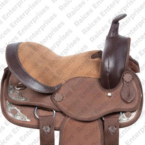 Sillín de caballo occidental de cuero suave para uso ecuestre con logotipo personalizado, sillines ingleses de cuero genuino de calidad superior a la venta - Product Image 3