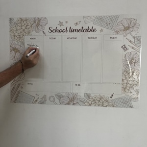 แห้งลบสำหรับนักเรียนโรงเรียนรูปแบบตารางเวลา-2นำมาใช้ใหม่วัสดุโพลีสไตรีนที่ทนทานถือพื้นผิวที่มีไฟฟ้าสถิต - Product Image 4