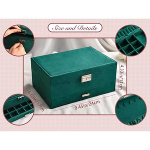 Contemporary Pink Modern Jewellery Box Stylish Storage Stand Decorative Organizer for Home Office <b>Bedroom</b> Vanity Use - Product Image 5