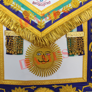 Hot Sale 2025 Handmade Embroidery Gold <b>Wire</b> Masonic Apron Wholesale Freemasons Regalia Apron - Product Image 6