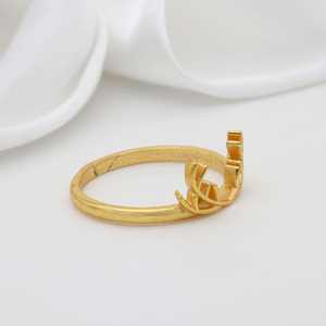 Anillo de asta de alce con corte de caradón para mujer, anillo de latón, joyería de moda, accesorios al por mayor para hombres, accesorios rellenos de oro de 18K - Product Image 2