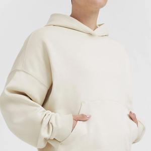 Sudadera con Capucha Extra Grande para Mujer, Ropa Deportiva al por Mayor, Otoño, 100% Algodón, Sudadera Informal de Algodón Grueso con Bolsillo - Product Image 6