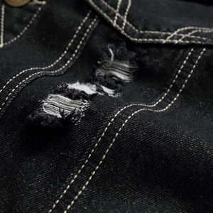 เสื้อกั๊กยีนส์ผ้าแคนวาสสไตล์ลำลองสำหรับฤดูหนาว ผู้ชาย ขายดี 100% ผ้าฝ้าย แฟชั่น สีพื้น ระบายอากาศได้ดี - Product Image 4