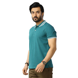 Polos décontractés pour hommes Nouvelle mode d'été à manches courtes en coton respirant Polo en tissu tricoté de grande taille respirant - Product Image 4