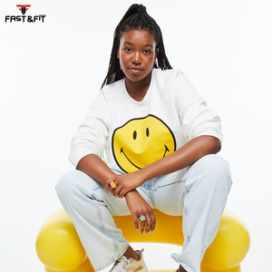 Diseño personalizado Winters Jumper 100% algodón cuello redondo transpirable logotipo personalizado pulóver sudadera para mujer - Product Image 3