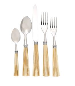 Lot de 5 couverts en acier inoxydable avec poignée de capot, parfaits pour la vaisselle de restaurant élégante et les repas élégants - Product Image 1