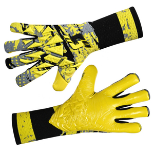 Gants de gardien de but de football professionnels en cuir PU allemand, antidérapants, légers, à doigts complets, fermeture à enfiler, haute qualité - Product Image 6