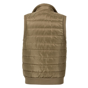 2025 personnalisé hommes à capuche Stand sans manches bouffante veste tissu de laine haute rue Style chaud hiver avant usine directe - Product Image 2