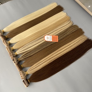 Venta al por mayor de cinta de doble estirado en extensiones de cabello humano virgen cabello Remy crudo de Vietnam precio de fábrica - Product Image 6