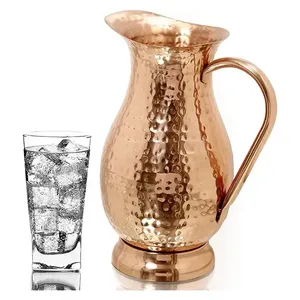 Pichet à eau en cuivre pour la cuisine à domicile Les restaurants utilisent des gobelets en acier inoxydable Accessoires de cuisine disponibles à la vente depuis l'Inde - Product Image 3