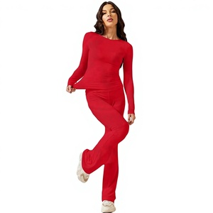 Women Athletic Yoga <b>Set</b> <b>Long</b> <b>Sleeve</b> Premium Fitness Wear High Waist Leggings and Support Workout Sessions OEM Services - Product Image 1