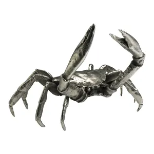 Sculpture d'animal en aluminium plaqué or faite à la main, décoration de luxe pour la maison, figurine antique Feng Shui moderne polie - Product Image 1