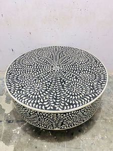 Bone Inlay designs artisanat tradition personnalisée Floral Table de chevet Cabinet Os Incrustation Table Meubles de salon de l'Inde - Product Image 6