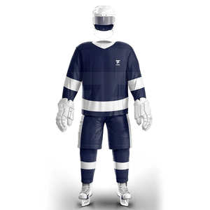 Ensemble de maillots de hockey sur glace 100% polyester sur mesure Meilleur prix OEM Nom de l'équipe Design Fabriqué au Pakistan - Product Image 2