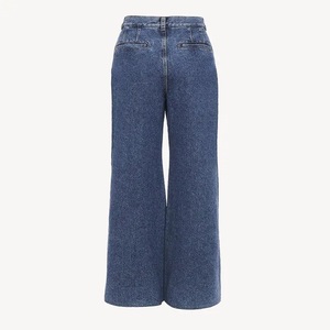 Mode féminine jambe droite taille moyenne Stretch jean nouvelle épissure pantalon jambes lavé Denim pantalons décontractés tendance féminine - Product Image 1