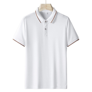Polo de golf liso de poliéster, camisetas bordadas OEM en blanco, polo con logotipo personalizado - Product Image 3